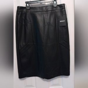 Very classy DNKY faux leather skirt